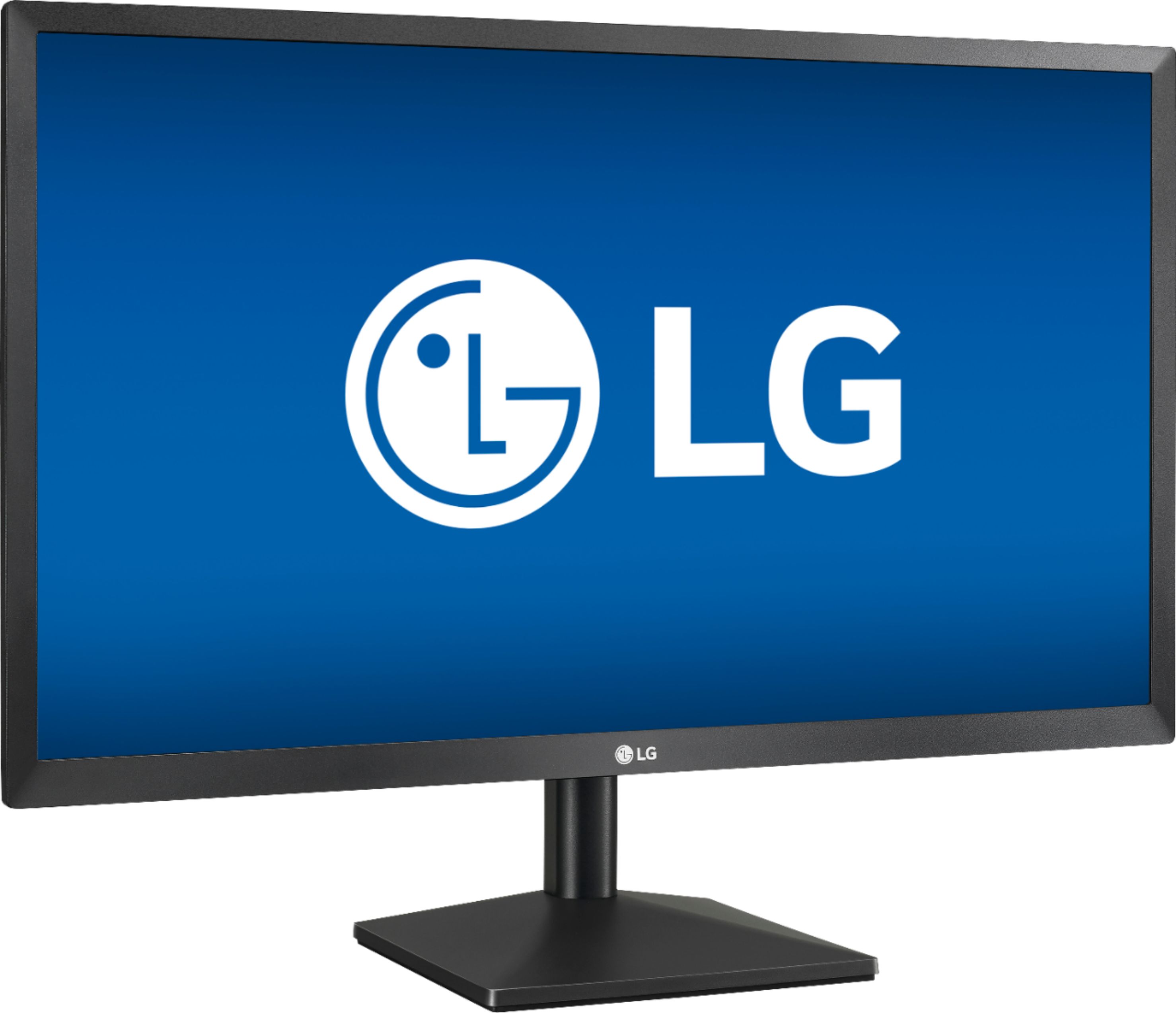 Angle View: LG - 24" IPS LED FHD FreeSync Monitor (HDMI, VGA) - Black