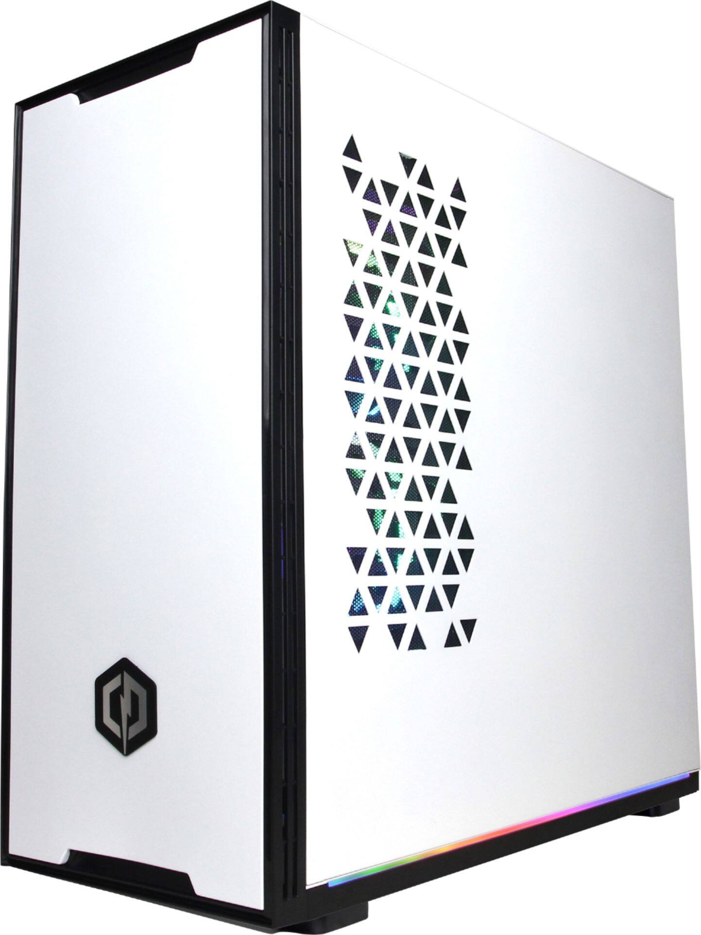 Left. CyberPowerPC - Gaming Desktop - AMD Ryzen 7 3700X - 16GB - GeForce RTX 2070 SUPER - 2TB HDD + 240GB SSD - White.