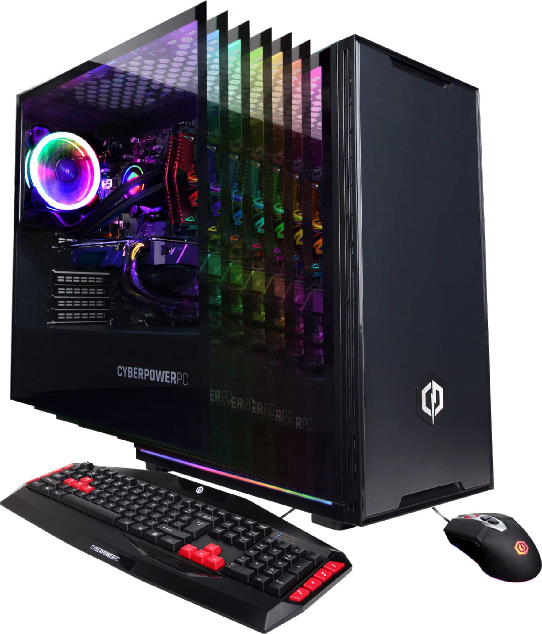 CyberPowerPC Gaming Desktop i9-9900K 16GB Memory NVIDIA GeForce RTX 2080 Super 1TB SSD Black SLC7400BST -