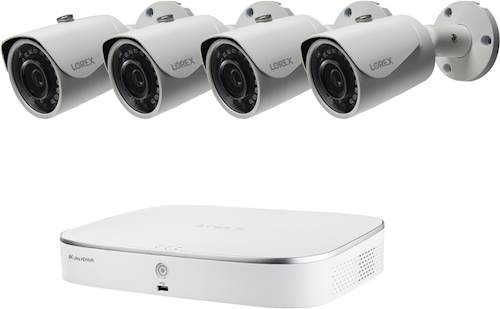 Lorex - 8-Channel, 4-Camera Wired 5MP 2TB NVR IP Security System - White