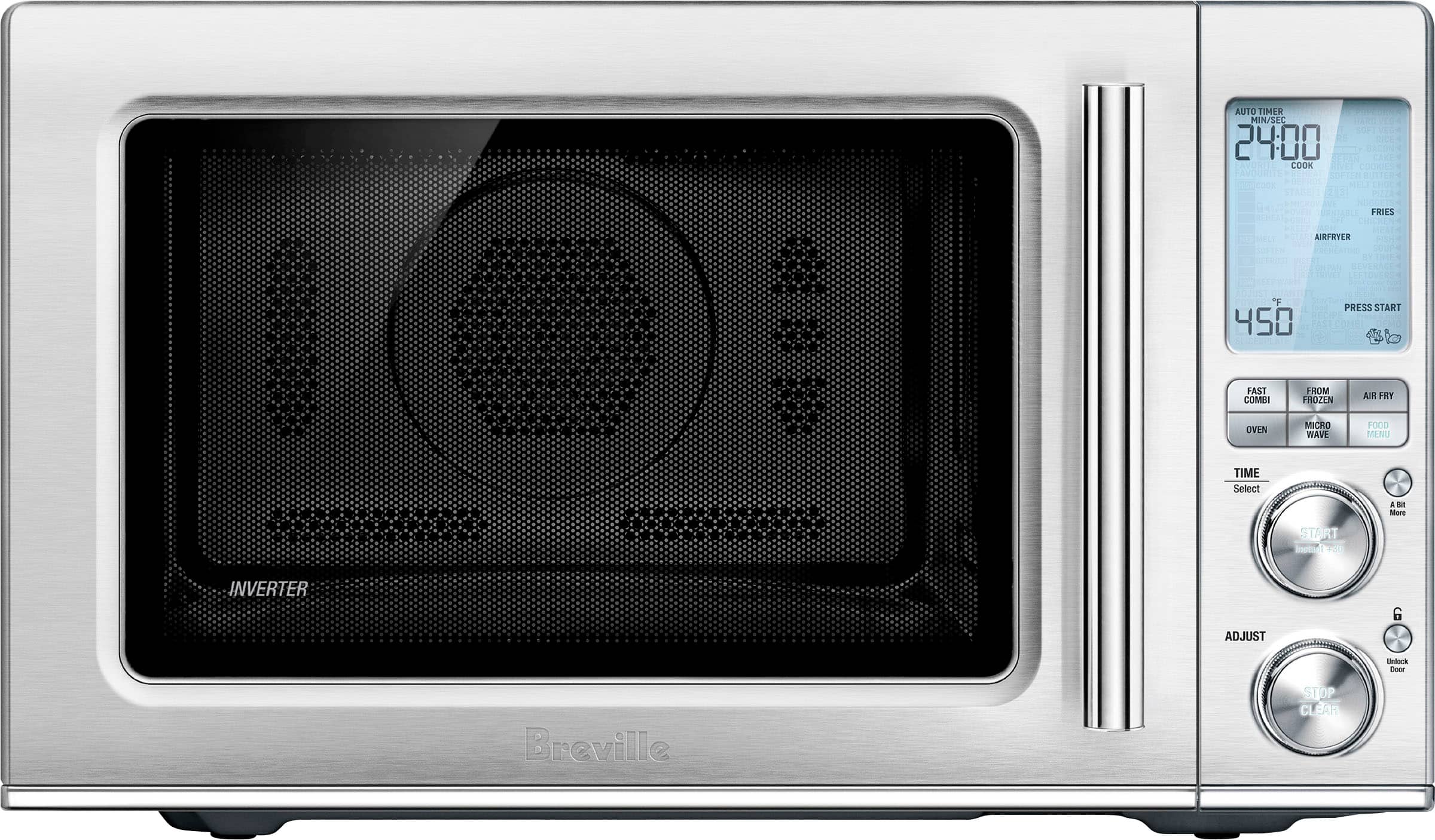 Front. Breville - the Combi Wave 3 in 1 1.1 Cu. Ft. Convection Microwave - Brushed Stainless Steel.