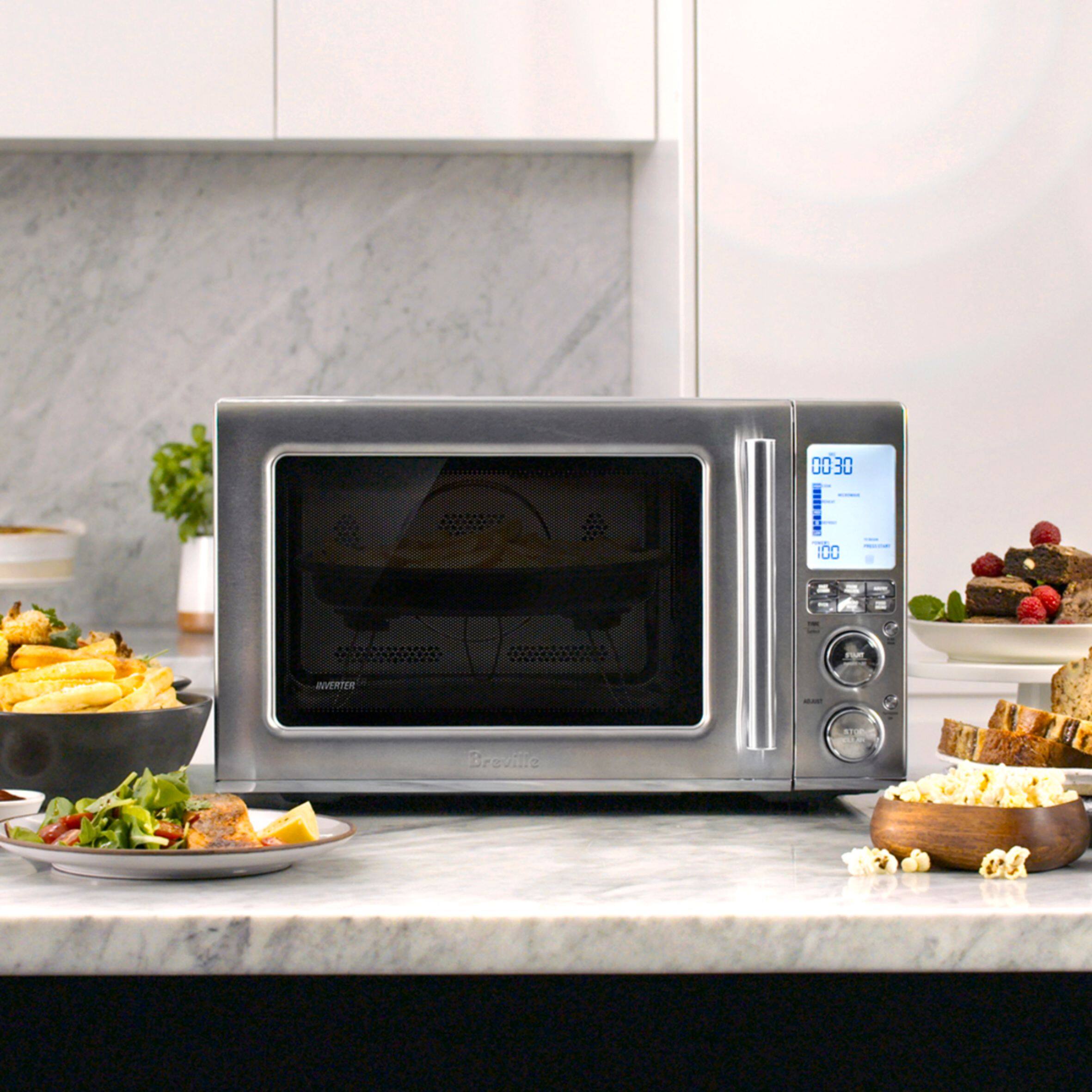 Alt View 16. Breville - the Combi Wave 3 in 1 1.1 Cu. Ft. Convection Microwave - Brushed Stainless Steel.