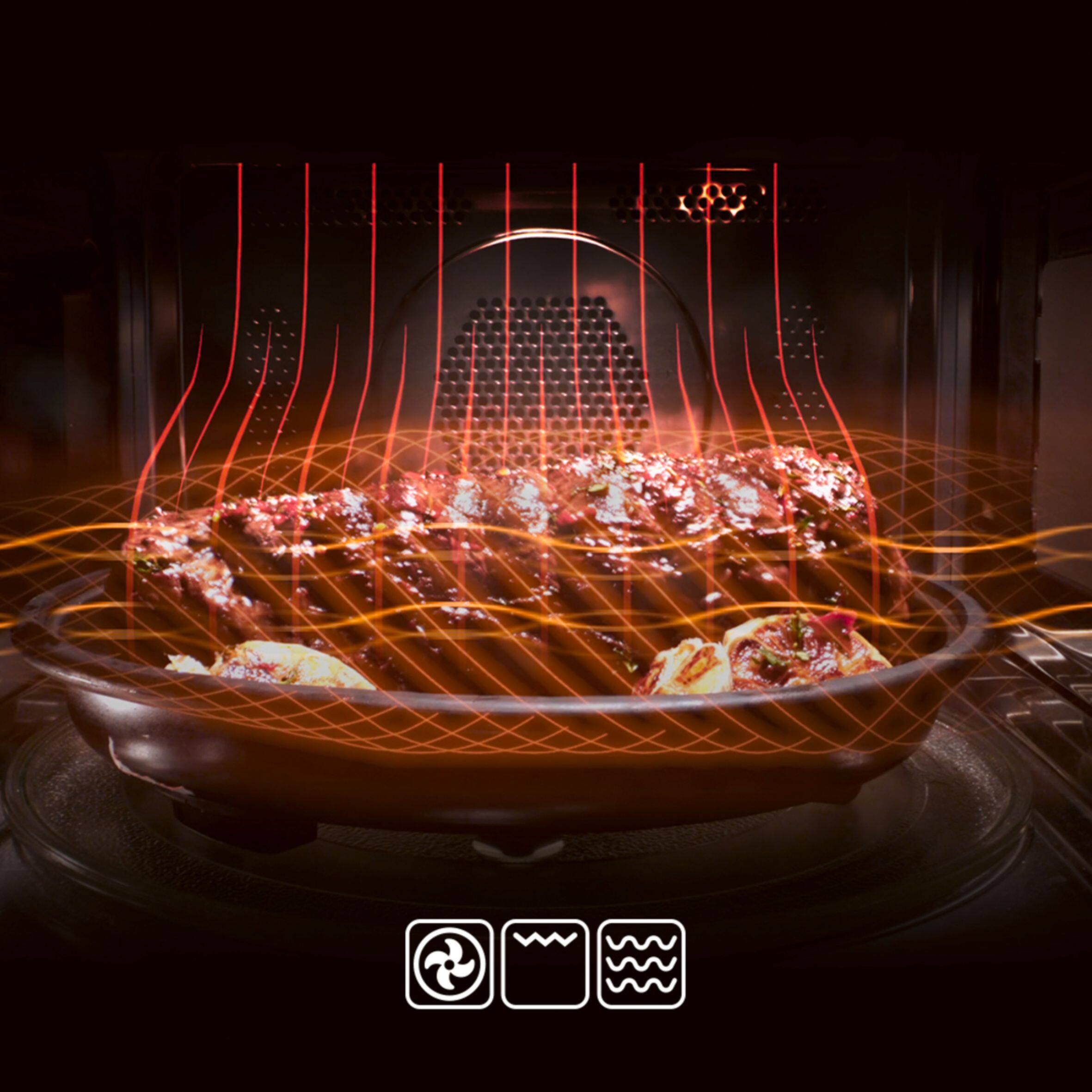 Alt View 17. Breville - the Combi Wave 3 in 1 1.1 Cu. Ft. Convection Microwave - Brushed Stainless Steel.