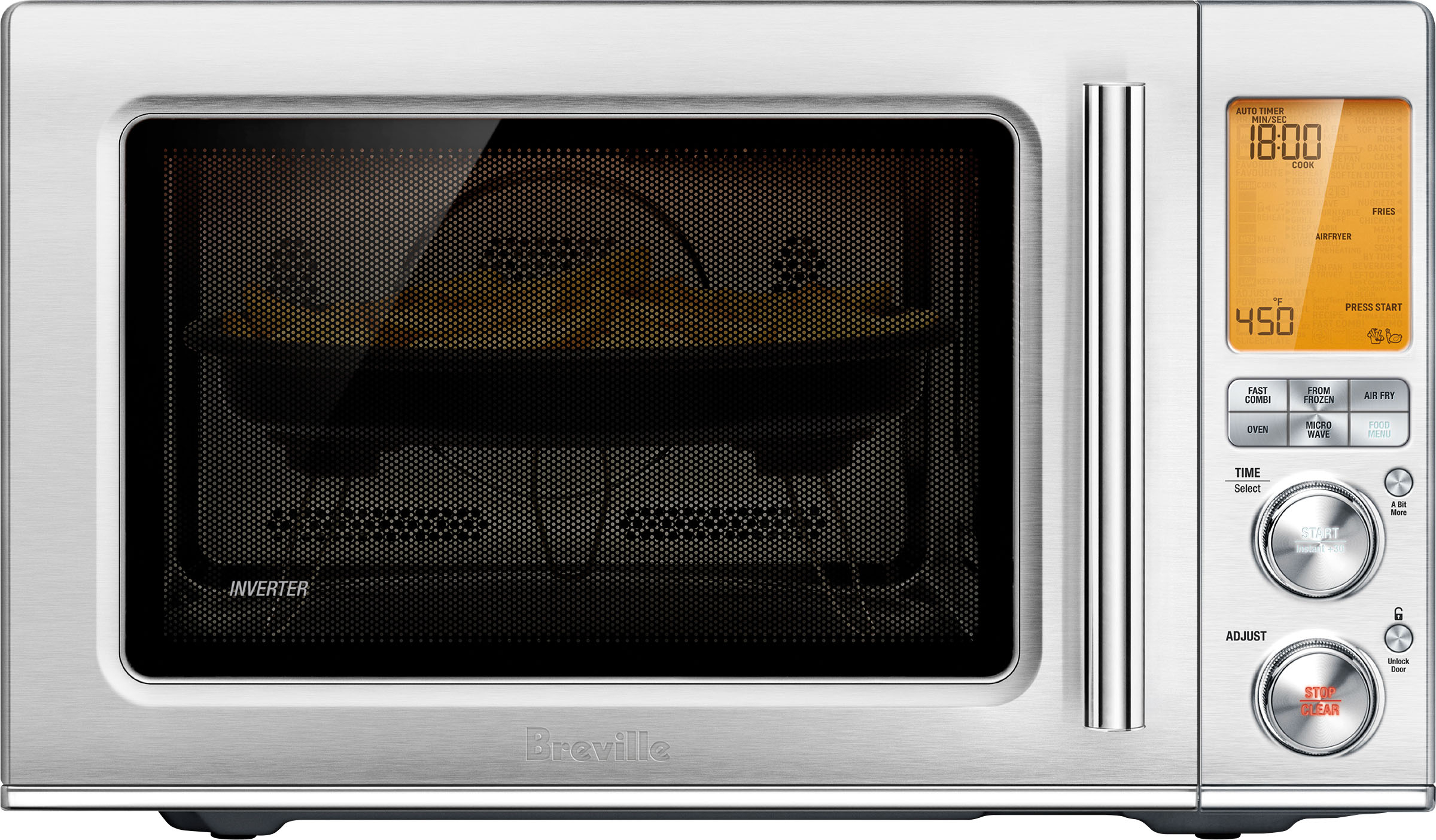 Breville Combi Wave 3-in-1 Microwave, Air Fryer, and Toaster Oven, Brushed  Stainless Steel 