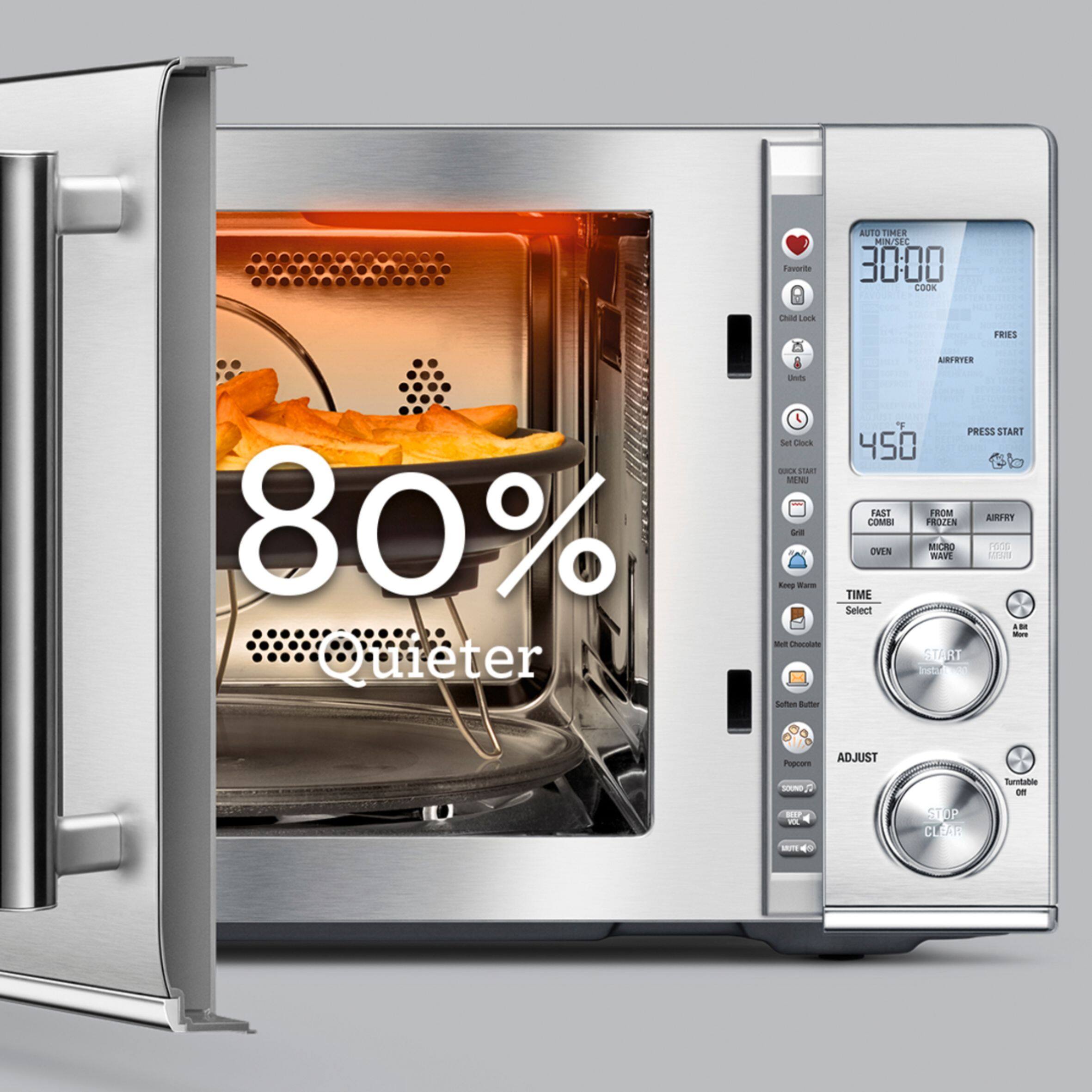Alt View 26. Breville - the Combi Wave 3 in 1 1.1 Cu. Ft. Convection Microwave - Brushed Stainless Steel.