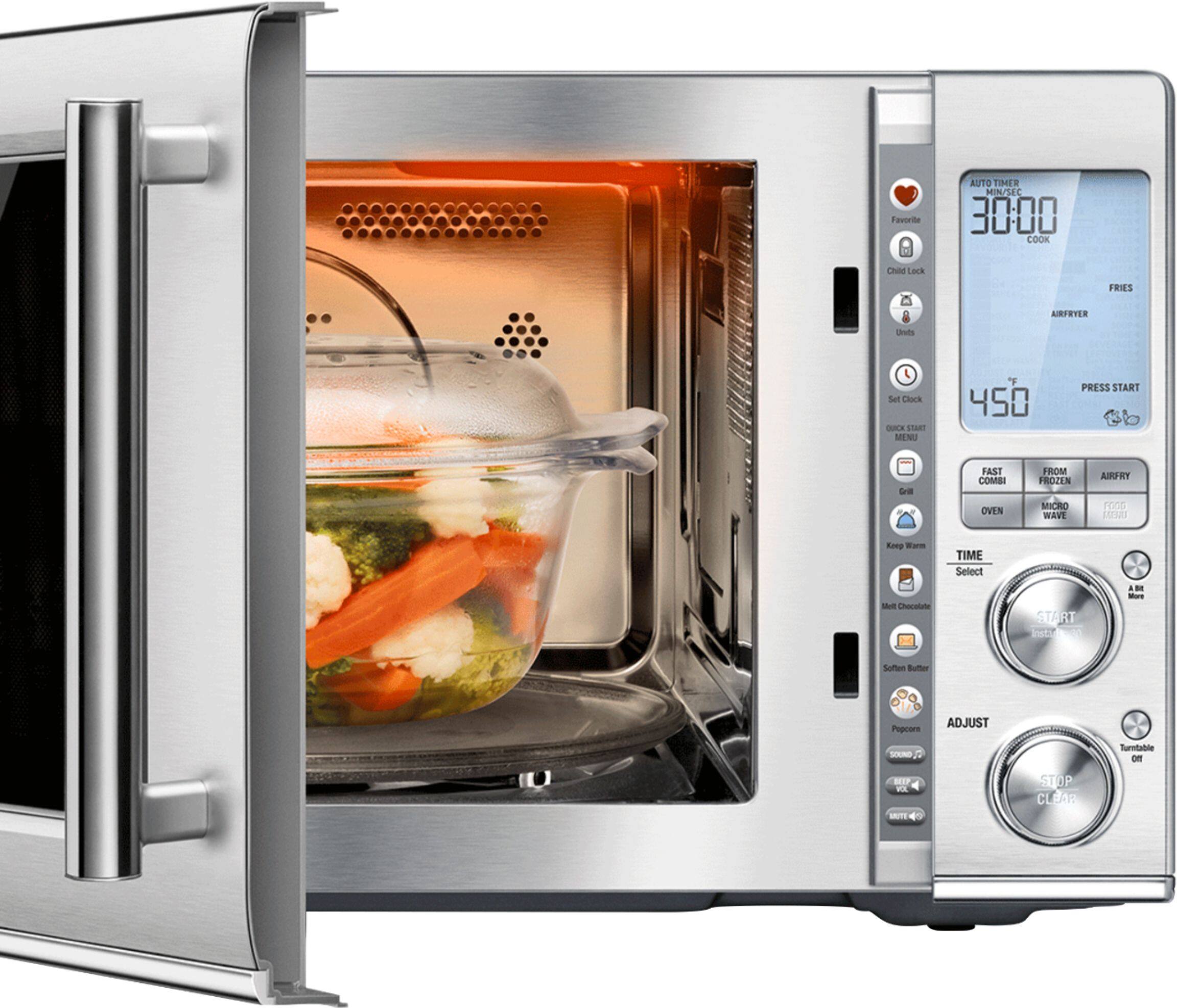Alt View 33. Breville - the Combi Wave 3 in 1 1.1 Cu. Ft. Convection Microwave - Brushed Stainless Steel.