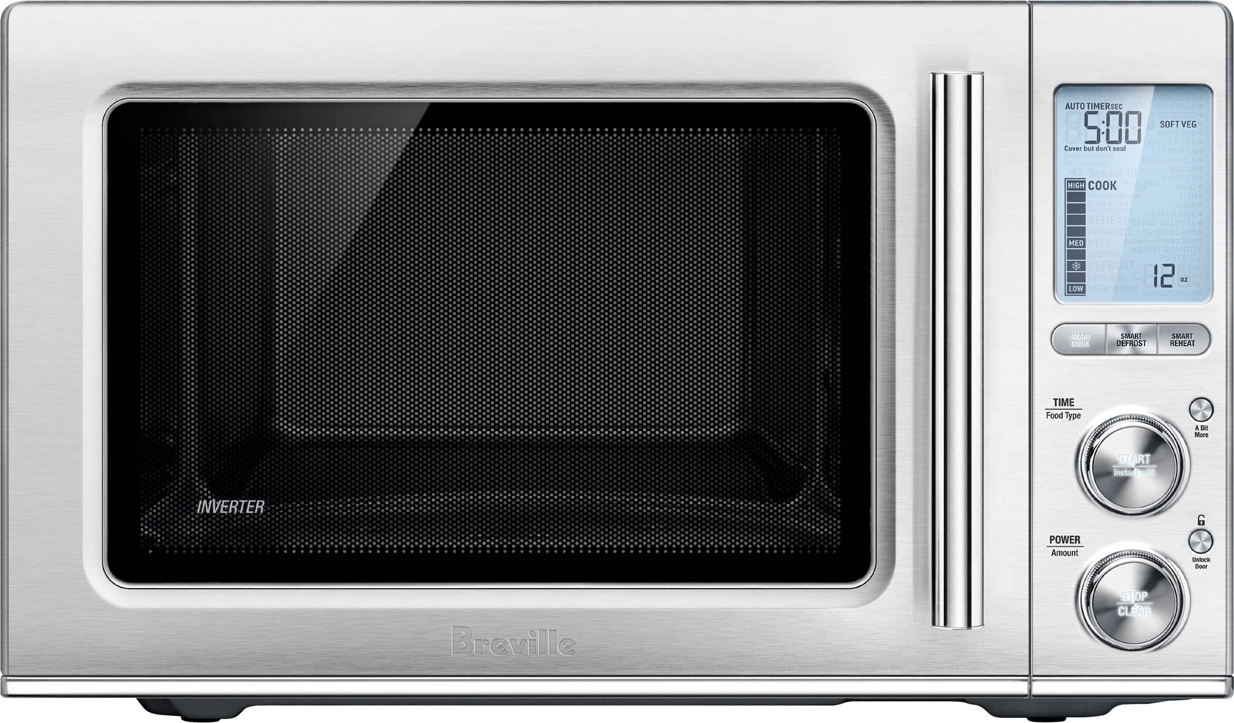 Breville - the Smooth Wave 1.2 Cu. Ft. Microwave - Stainless Steel - Front_Zoom