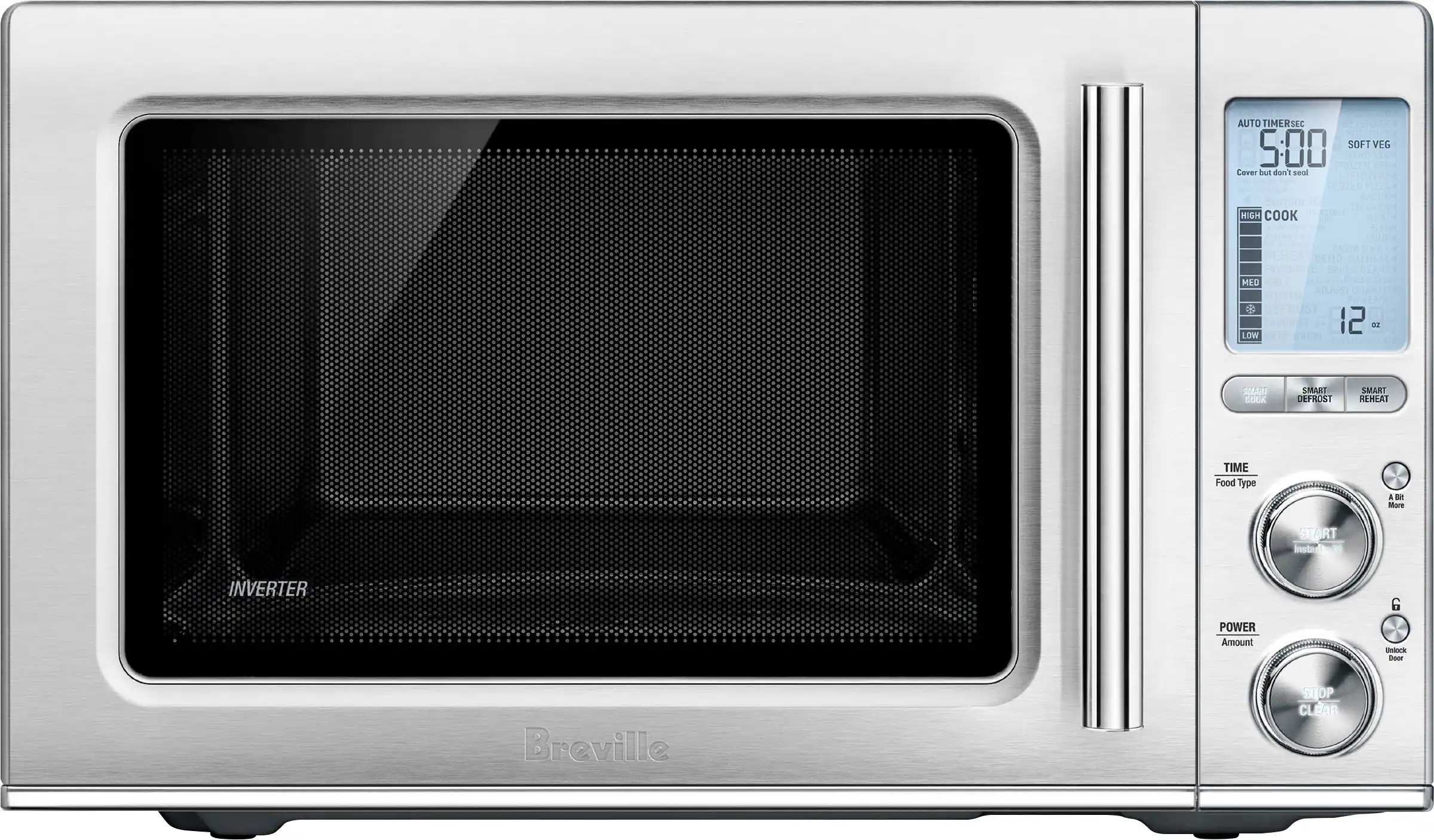 Front. Breville - the Smooth Wave 1.2 Cu. Ft. Microwave - Stainless Steel.