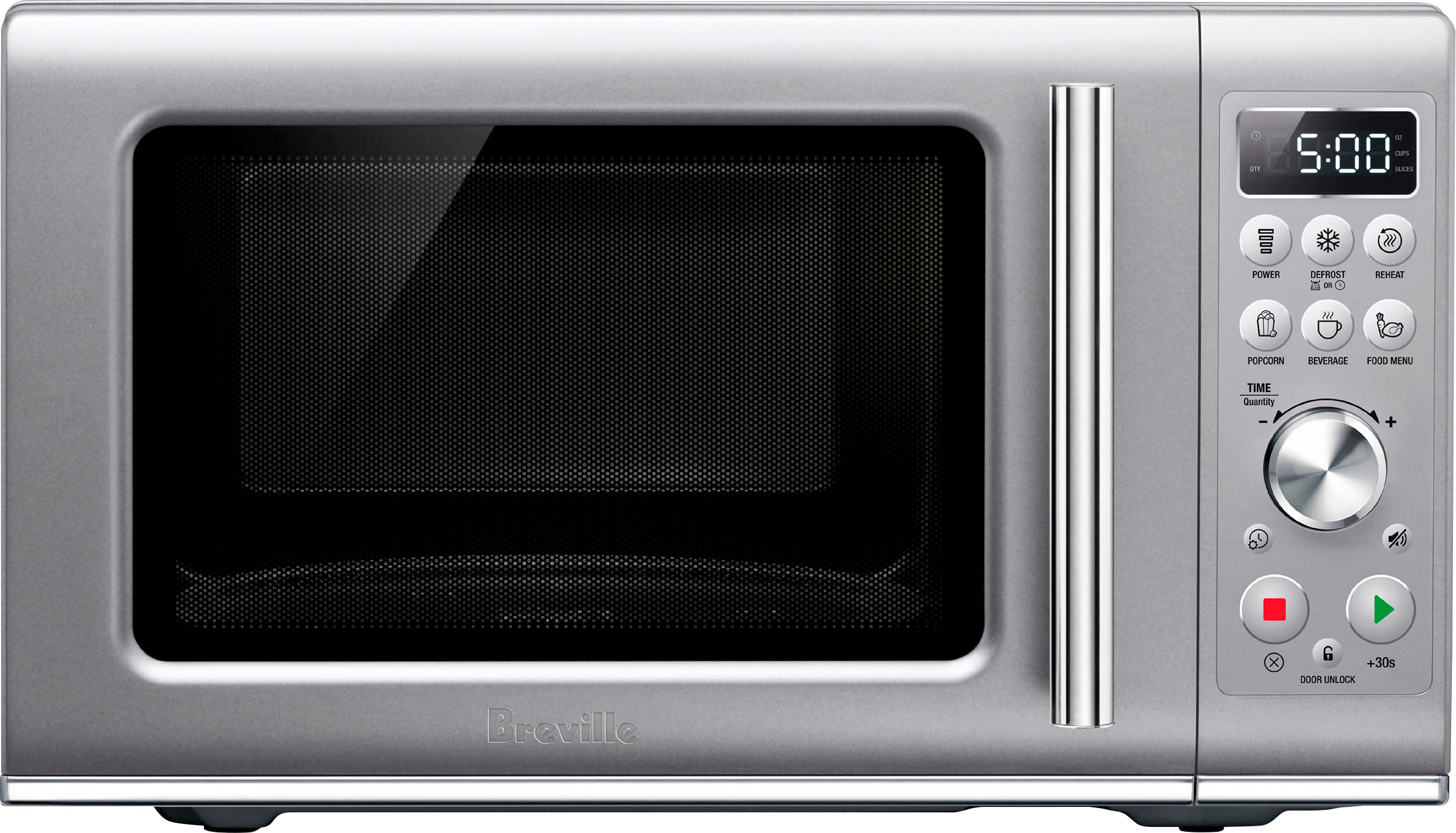 Breville – the Compact Wave™ Soft Close 0.9 Cu. Ft. Microwave – Silver