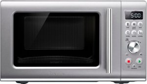 Breville - the Compact Wave™ Soft Close 0.9 Cu. Ft. Microwave - Brushed stainless steel - Front_Zoom