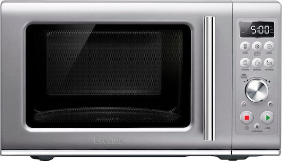 Breville The Compact Wave Soft Close 0 9 Cu Ft Microwave Brushed Stainless Steel Bmo650bss1buc1 Best Buy