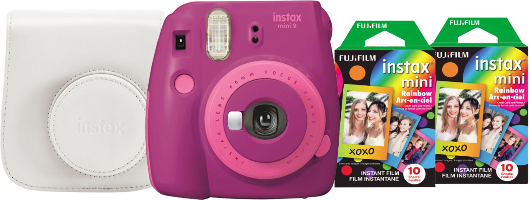 Best Buy: Fujifilm instax mini 9 Instant Film Camera Bundle Purple/Pink  600021126
