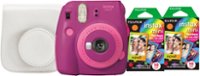 Front. Fujifilm - instax mini 9 Instant Film Camera Bundle - Purple/Pink.
