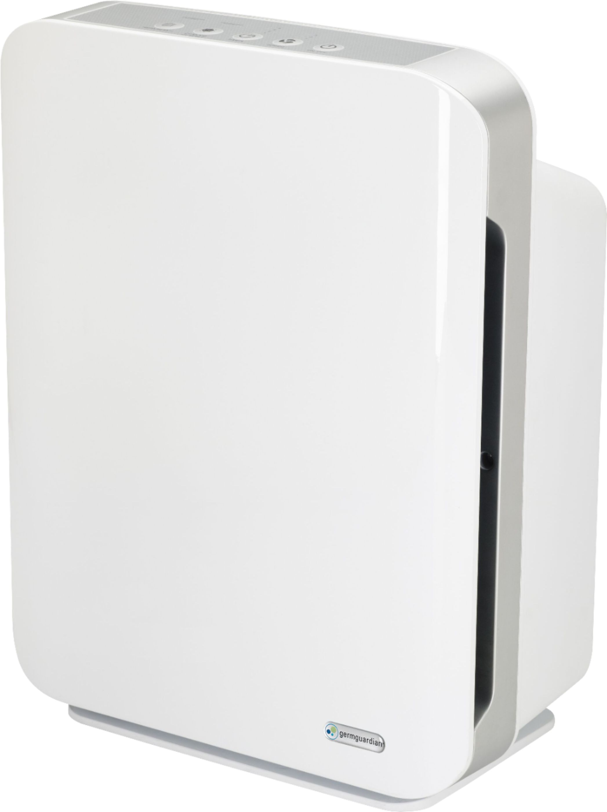 Left View: GermGuardian - 338 Sq. Ft Console Air Purifier - White