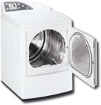 Angle Standard. GE - Harmony® 7.3 Cu. Ft. King-Size Capacity Electric Dryer - White-on-White.