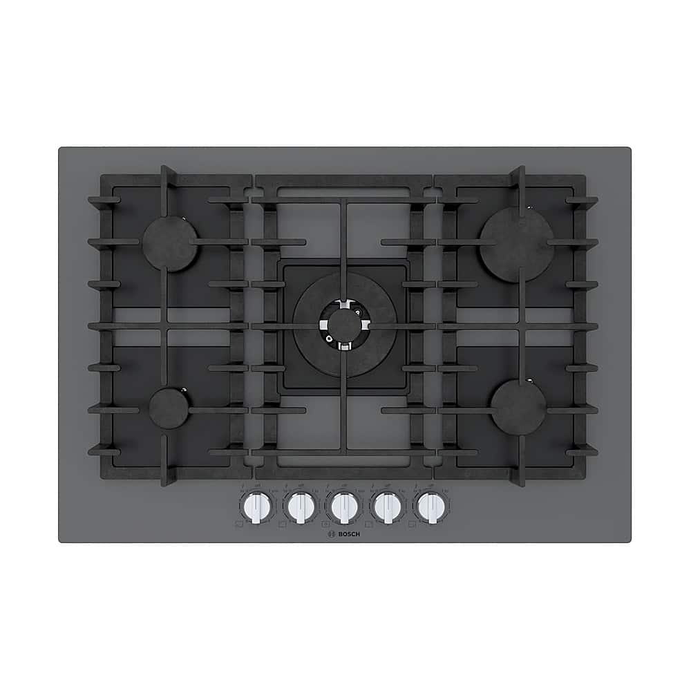 Front. Bosch - Benchmark Series 30" Built-In Gas Cooktop with 5 burners - Gray.