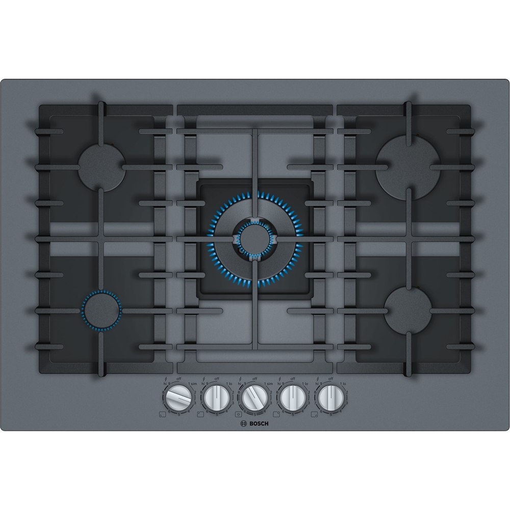 Bosch - Benchmark Series 30" Built-In Gas Cooktop with 5 burners - Gray
