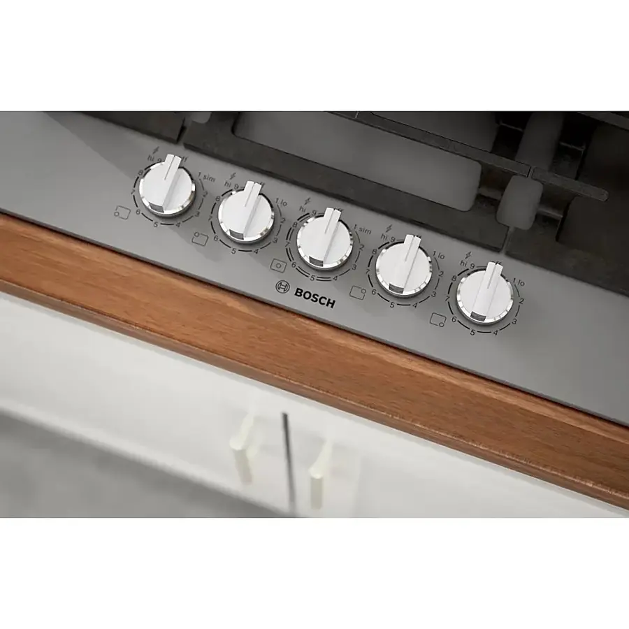 Alt View 23. Bosch - Benchmark Series 30" Built-In Gas Cooktop with 5 burners - Gray.
