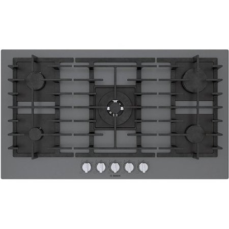 Bosch - Benchmark Series 36" Built-In Gas Cooktop with 5 burners - Gray