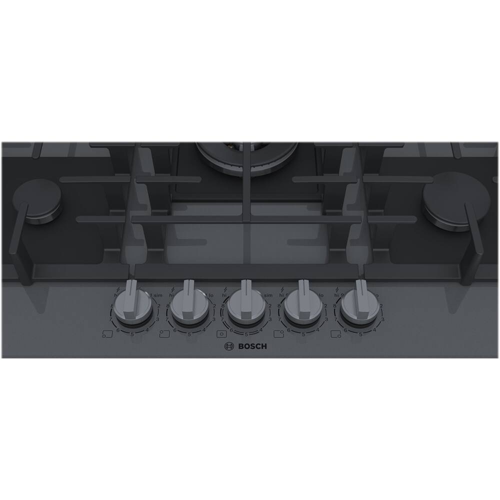 Alt View 17. Bosch - Benchmark Series 36" Built-In Gas Cooktop with 5 burners - Gray.
