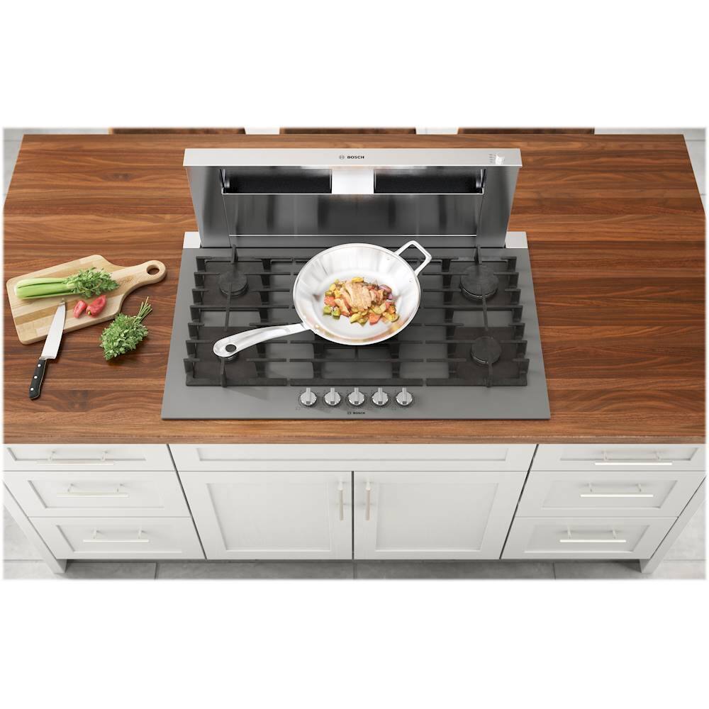 Alt View 24. Bosch - Benchmark Series 36" Built-In Gas Cooktop with 5 burners - Gray.