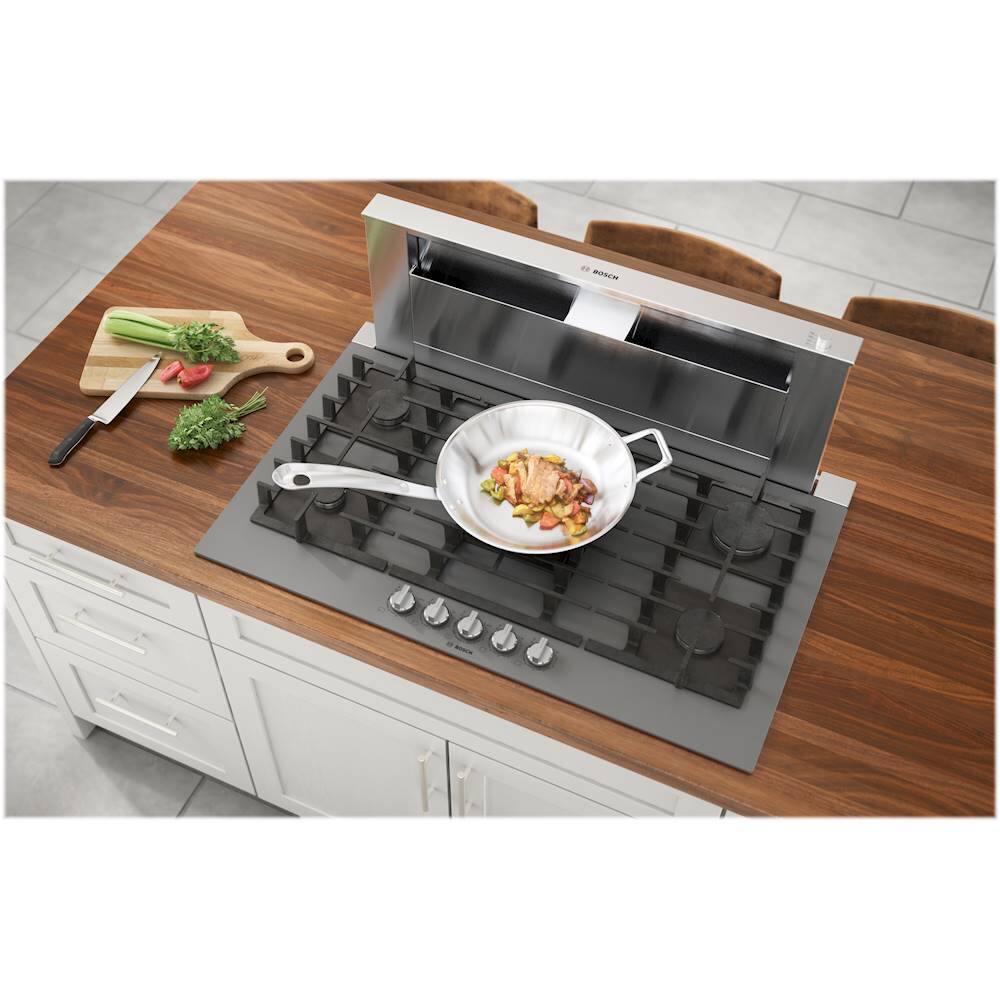 Alt View 25. Bosch - Benchmark Series 36" Built-In Gas Cooktop with 5 burners - Gray.
