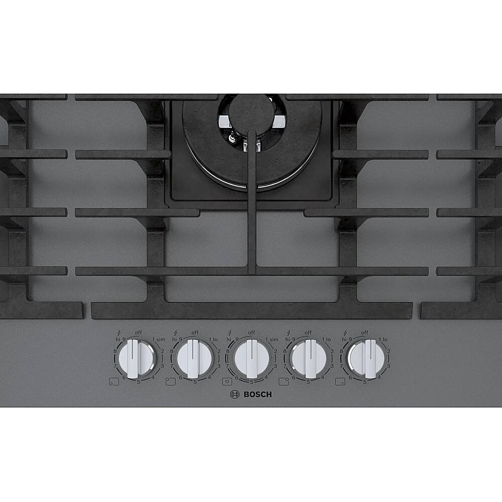 Alt View 18. Bosch - Benchmark Series 36" Built-In Gas Cooktop with 5 burners - Gray.