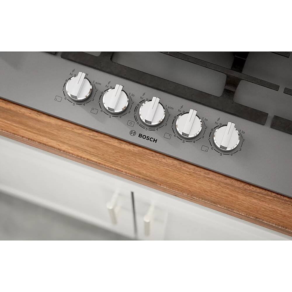 Alt View 23. Bosch - Benchmark Series 36" Built-In Gas Cooktop with 5 burners - Gray.