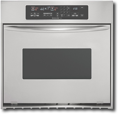 KitchenAid KEBS107SSS 30 Single Electric Wall Oven with Even-Heat True  Convection System & Glass-Touch Oven Display: Stainless Steel