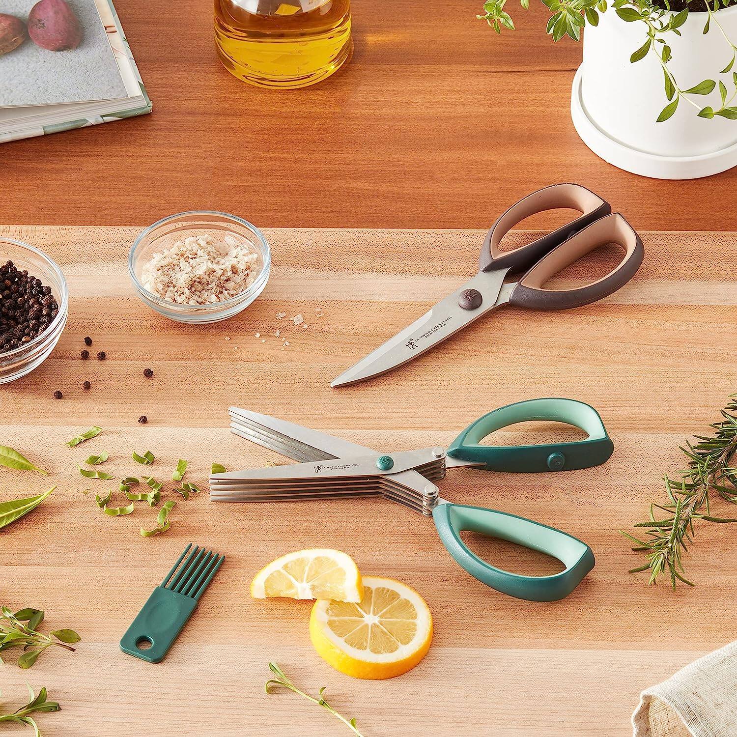 Alt View 2. Henckels - Henckels 2-pc Kitchen and Herb Shears Set - Stainless Steel.