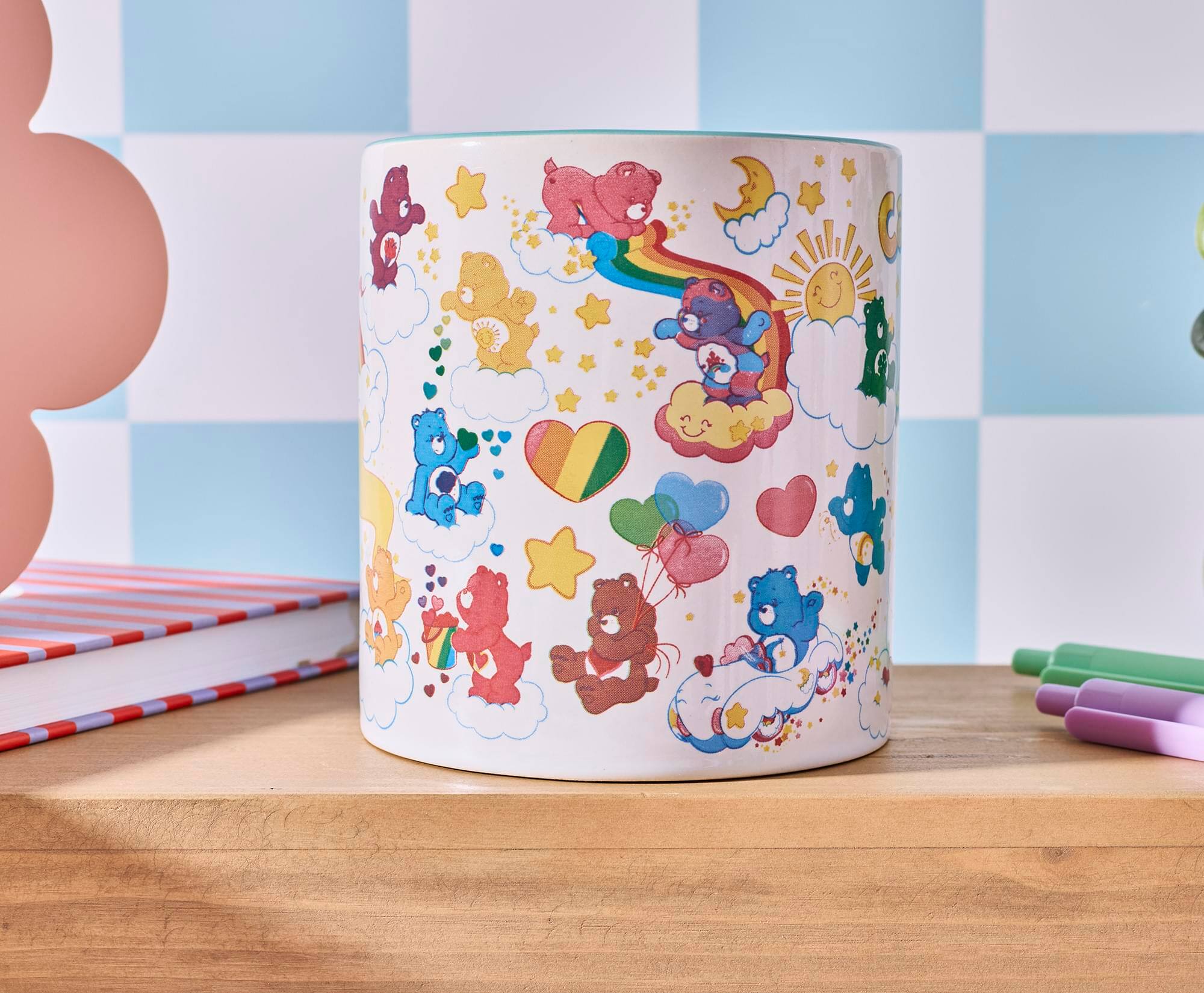 Alt View 3. Silver Buffalo - Care Bears Care-A-Lot 20-Ounce Ceramic Mug - White.
