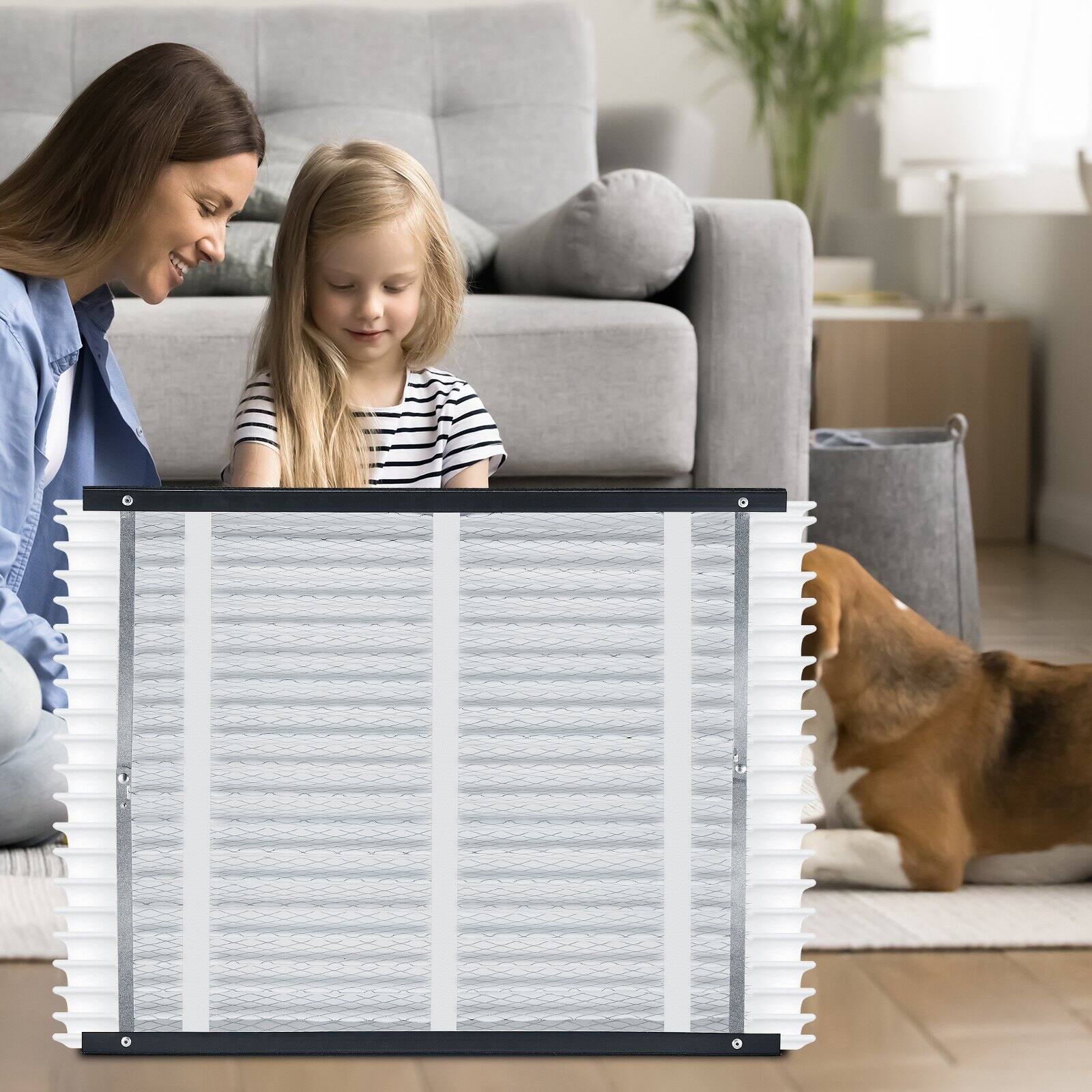 Alt View 1. Glintex - Air Filter, 20x25x4 Furnace Filter MERV 11, Electrostatic Pleated HVAC AC Filter 4-Pack, Captures Dust Smog Dander.