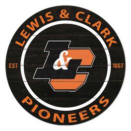 Jardine - Lewis & Clark College Pioneers 20" Indoor/Outdoor Team Color Circle Sign - Orange