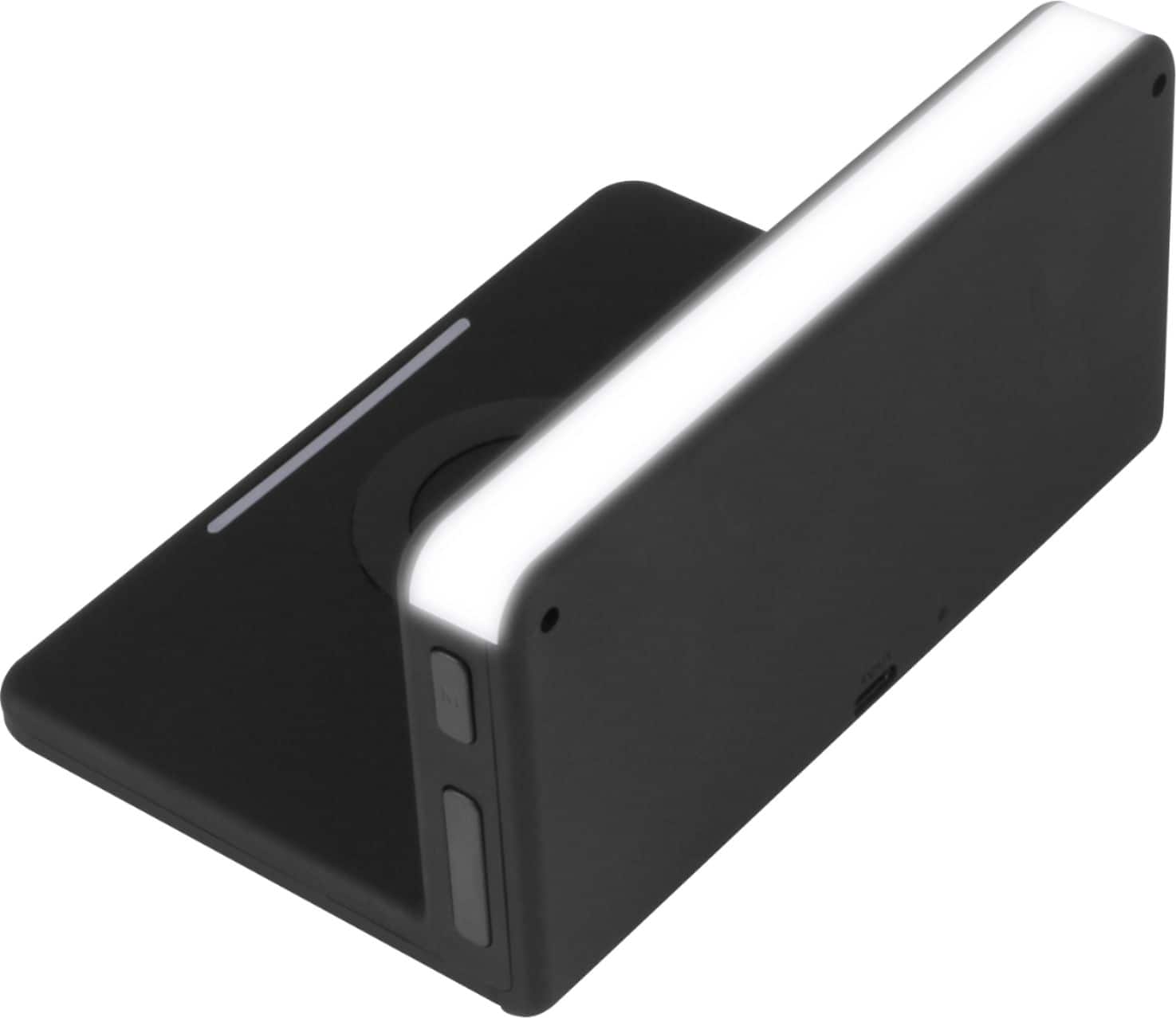 Alt View 11. Aluratek - Alarm Clock with Nightlight and Qi Wireless Charging - Black.