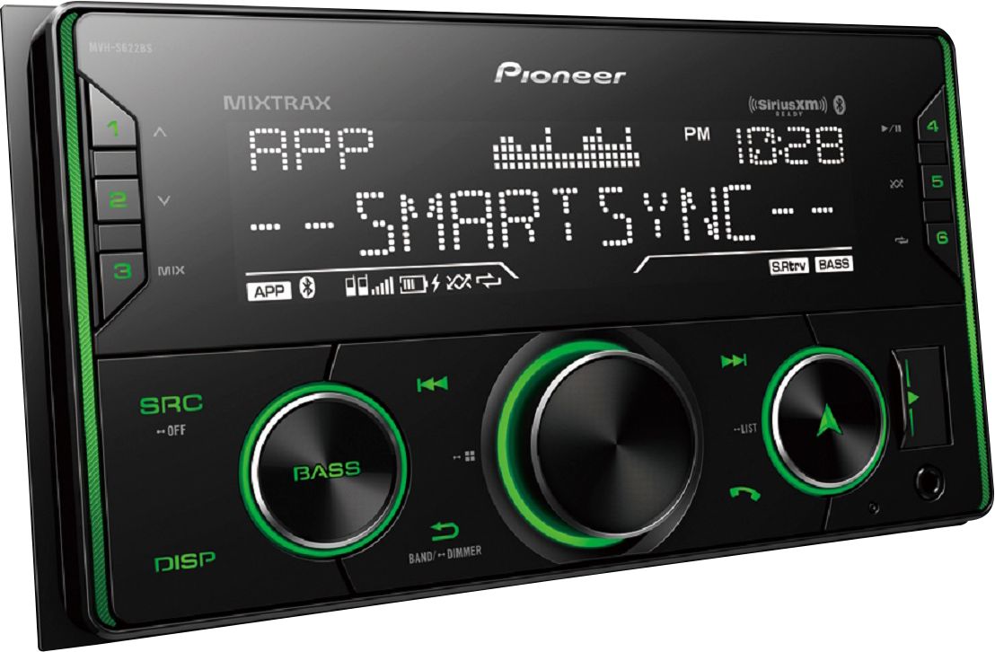 Angle View: Pioneer - In-dash Bluetooth® Audio Digital Media (ADM) Receiver - Black