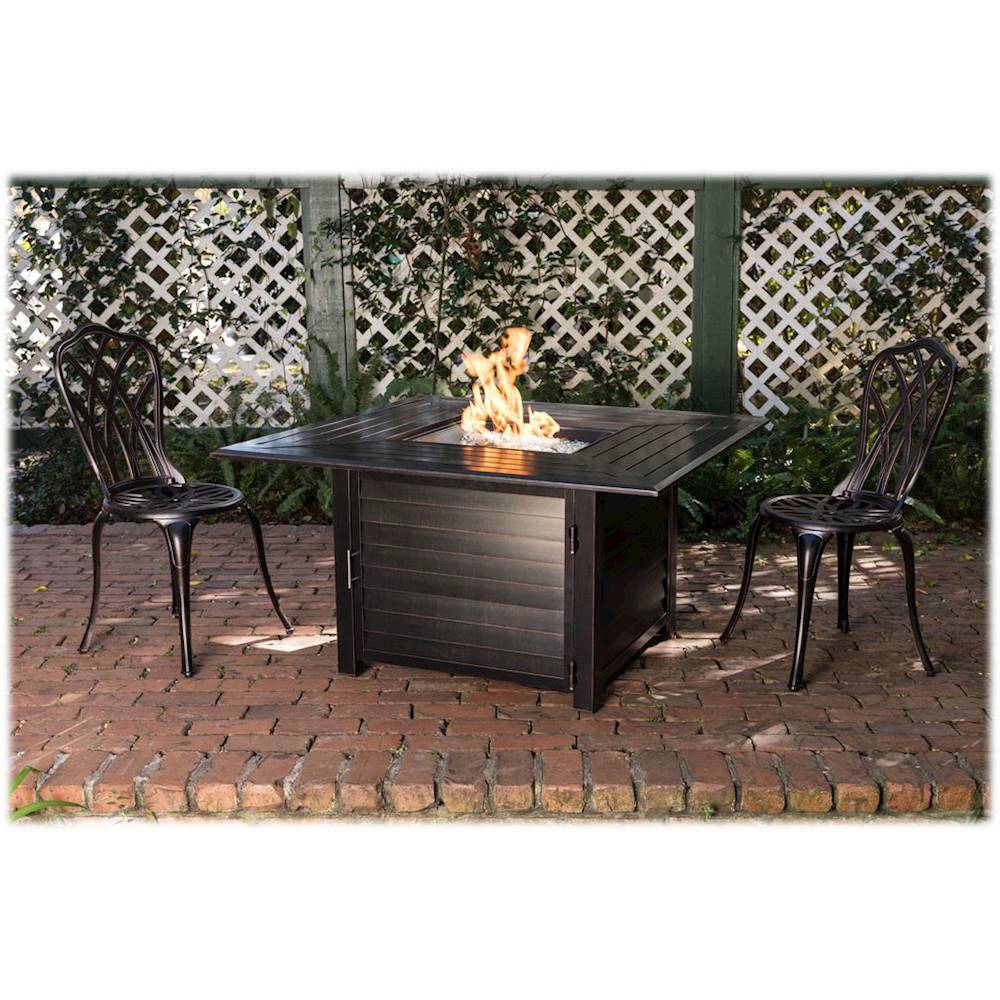 Best Buy: Fire Sense Palmetto Square Aluminum LPG Fire Pit Mocha 62412