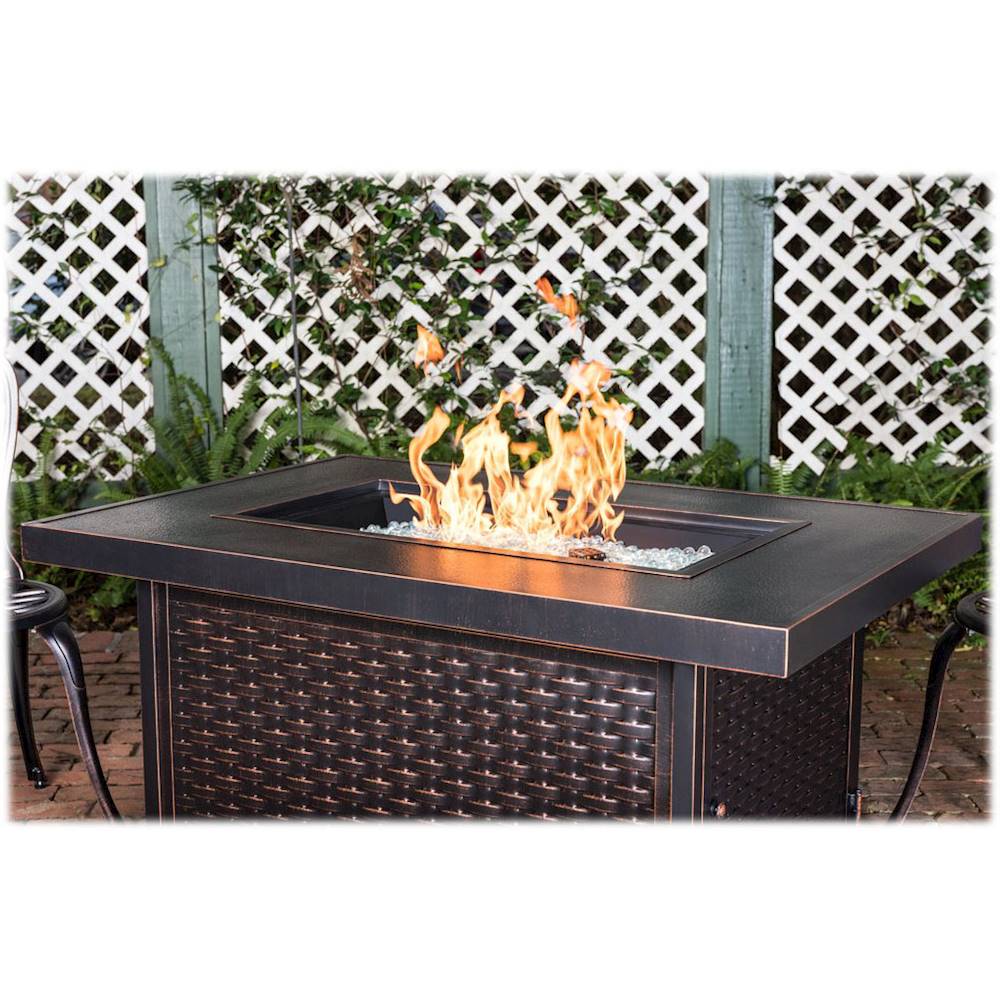 Best Buy: Fire Sense Baker Rectangular Aluminum LPG Fire Pit Brown 62747