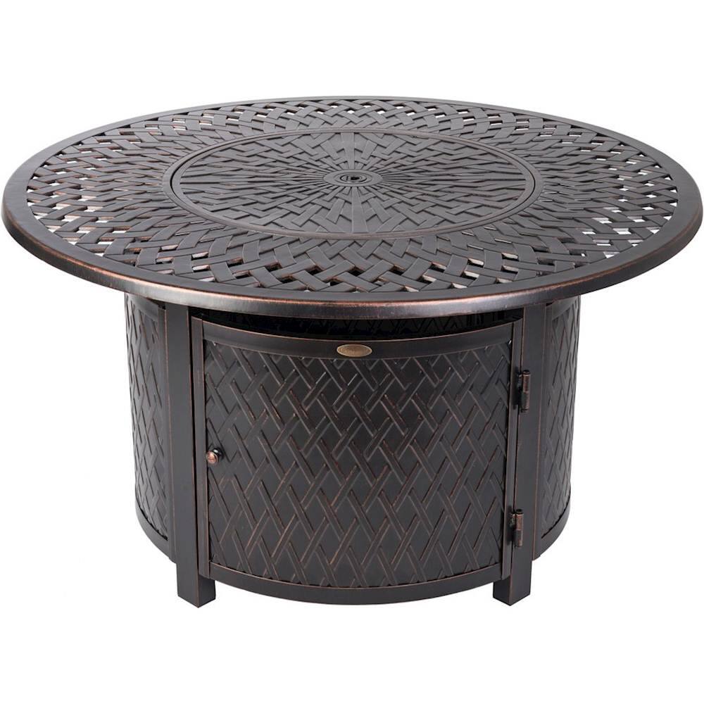 Alt View 11. Fire Sense - Verona Round Aluminum LPG Fire Pit - Antique Bronze.