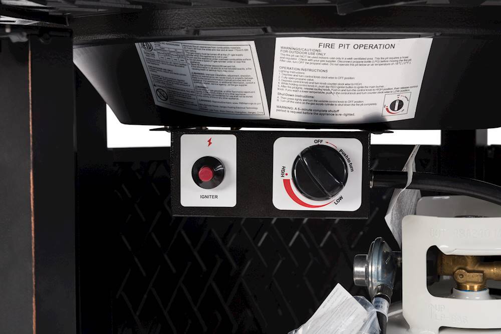 Alt View 20. Fire Sense - Verona Round Aluminum LPG Fire Pit - Antique Bronze.