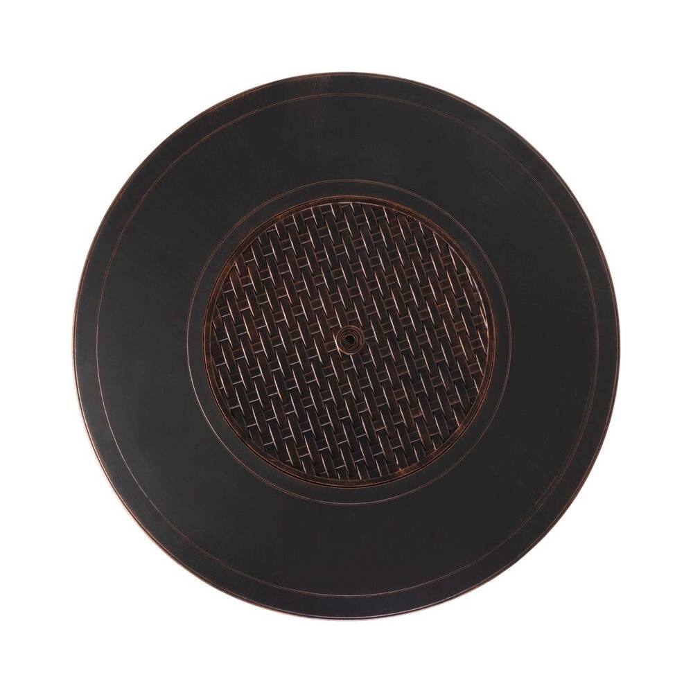 Alt View 12. Fire Sense - Florence Woven Round Aluminum LPG Fire Pit - Antique Bronze.