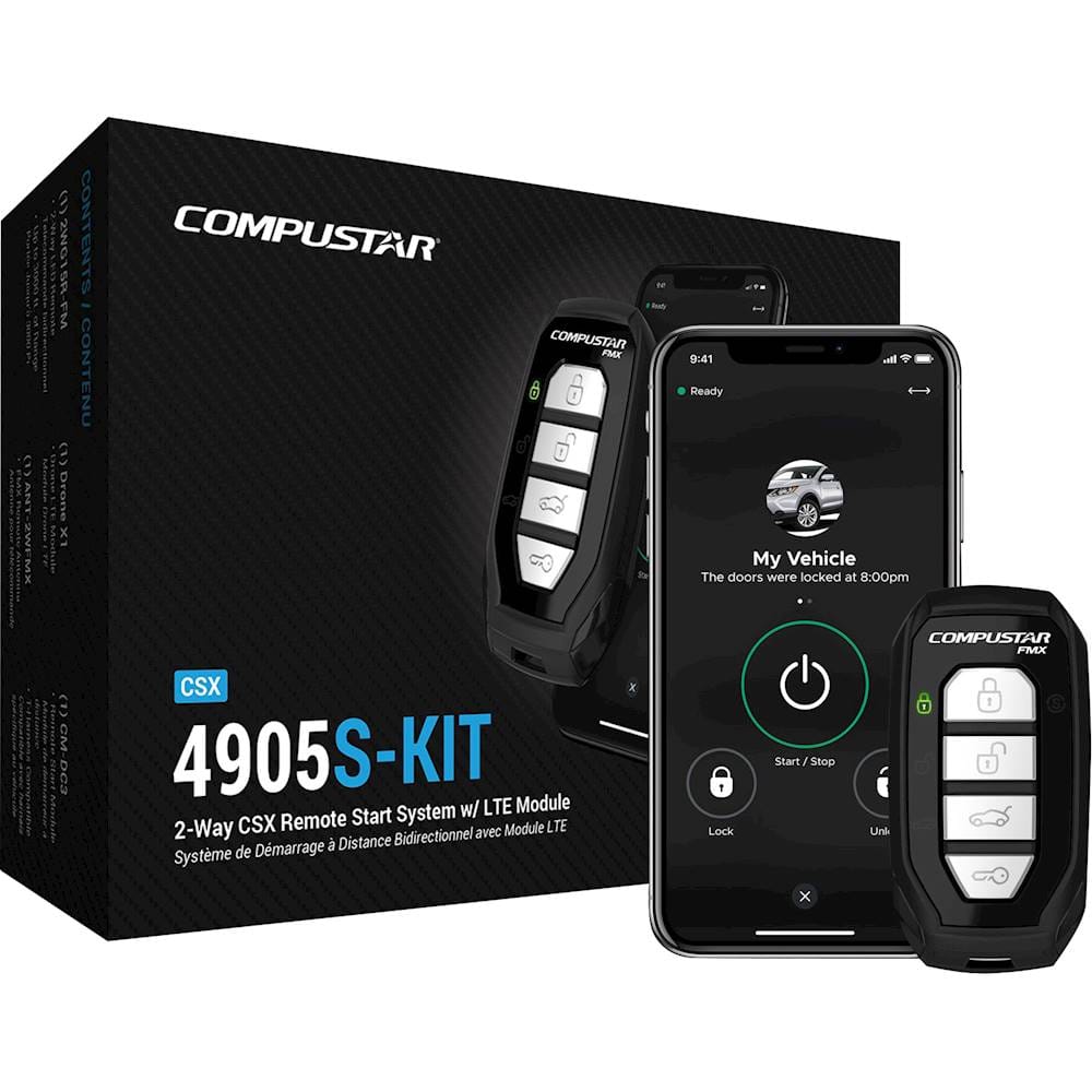 Alt View 14. Compustar - 2-Way CSX Remote Start System/LTE Module - Installation Included - Black.