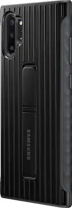 Front. Samsung - Rugged Protective Cover for Samsung Galaxy Note10+ and Note10+ 5G - Black.