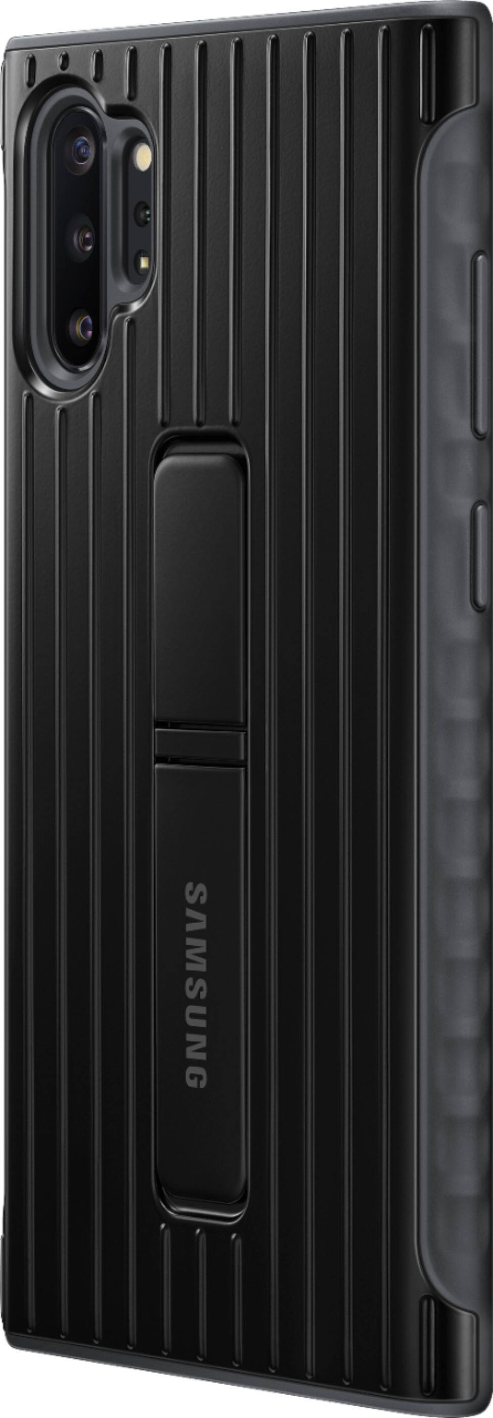 Front. Samsung - Rugged Protective Cover for Samsung Galaxy Note10+ and Note10+ 5G - Black.