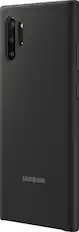 Front. Samsung - Silicone Case for Samsung Galaxy Note10+ and Note10+ 5G - Black.