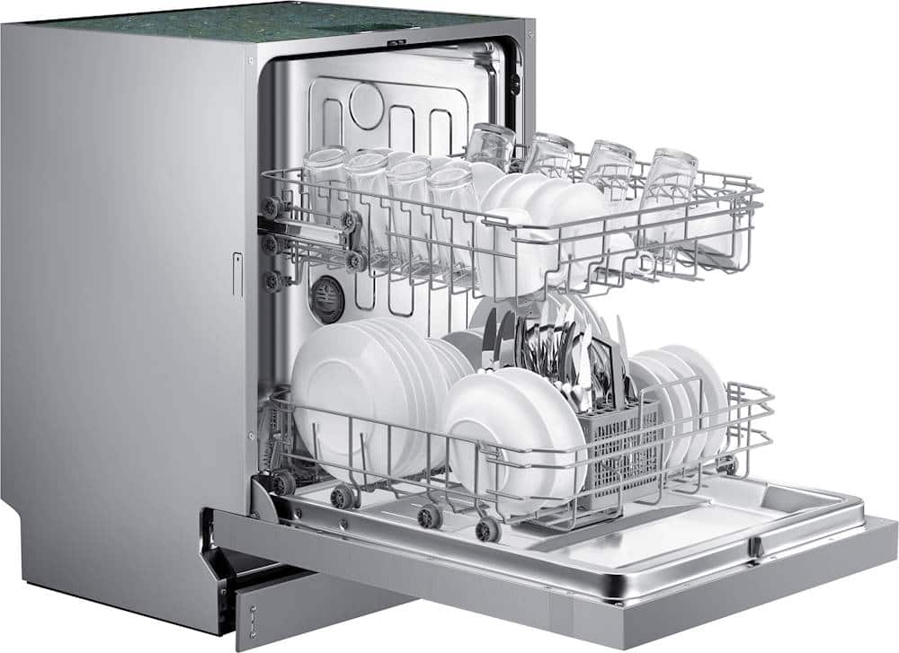 Alt View 17. Samsung - Front Control Built-In Stainless Steel Tub Dishwasher with Integrated Digital Touch Controls, 52 dBA - Stainless steel.