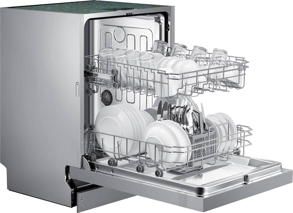 Alt View 17. Samsung - Front Control Built-In Stainless Steel Tub Dishwasher with Integrated Digital Touch Controls, 52 dBA - Stainless steel.