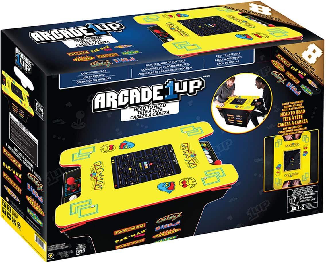 Arcade1up Ms. Pac-man Head-to-head Arcade Table With 12 Games, Multiplayer  Control Panel, And 17-inch Color Lcd Screen, Black Series Edition : Target