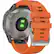 Back. Garmin - fēnix 6 Sapphire GPS Smartwatch 33mm Fiber-Reinforced Polymer - Titanium With Ember Orange Band.