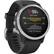 Angle. Garmin - fēnix 6S GPS Smartwatch 30mm Fiber-Reinforced Polymer - Silver with Black Silicone Band.