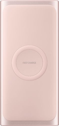 Samsung - 10,000 mAh Portable Charger for Most Qi and USB Enabled Devices - Pink